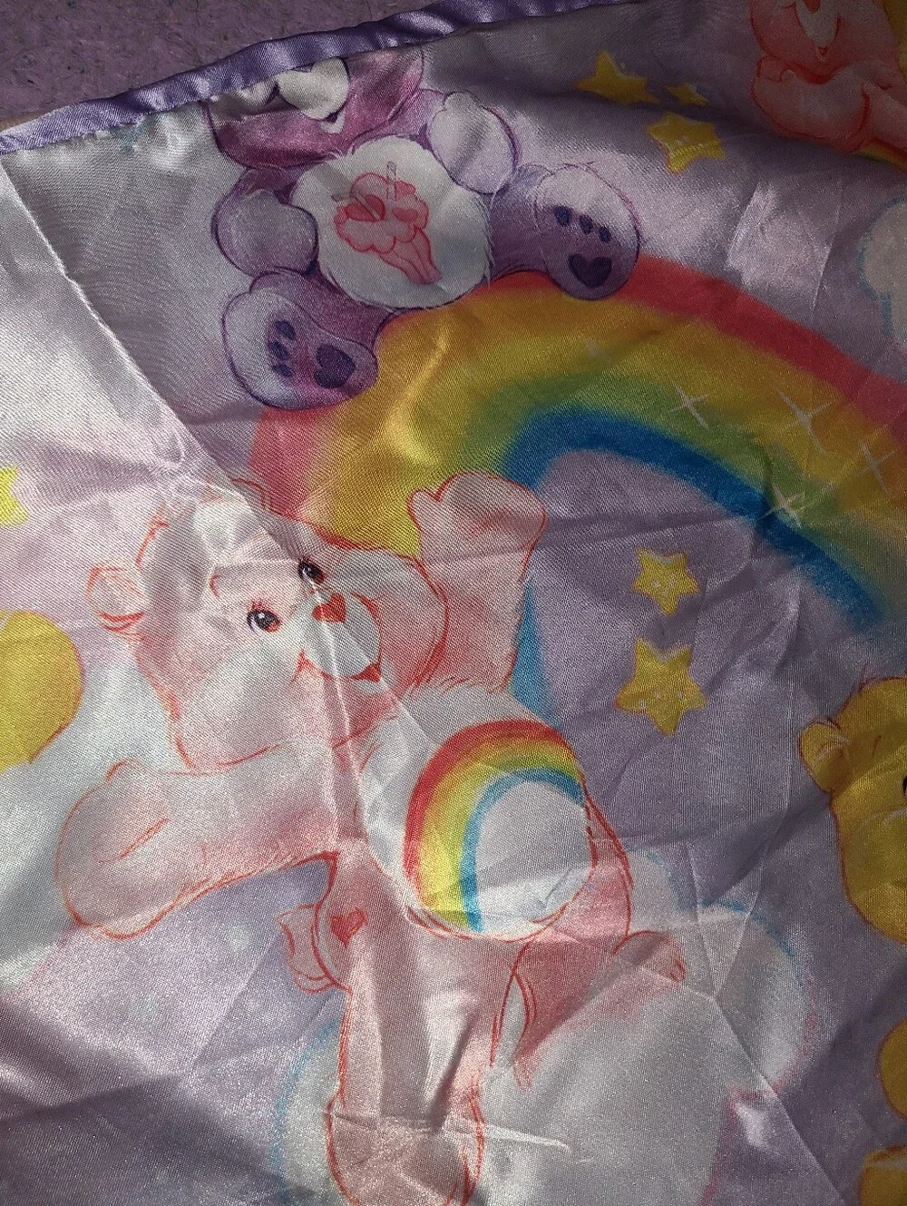 Wrinkled 🤣 Satin Care Bears Standard Pillow Case